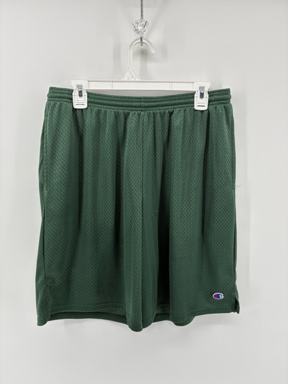 Champion Men's Green Mesh Athletic Shorts